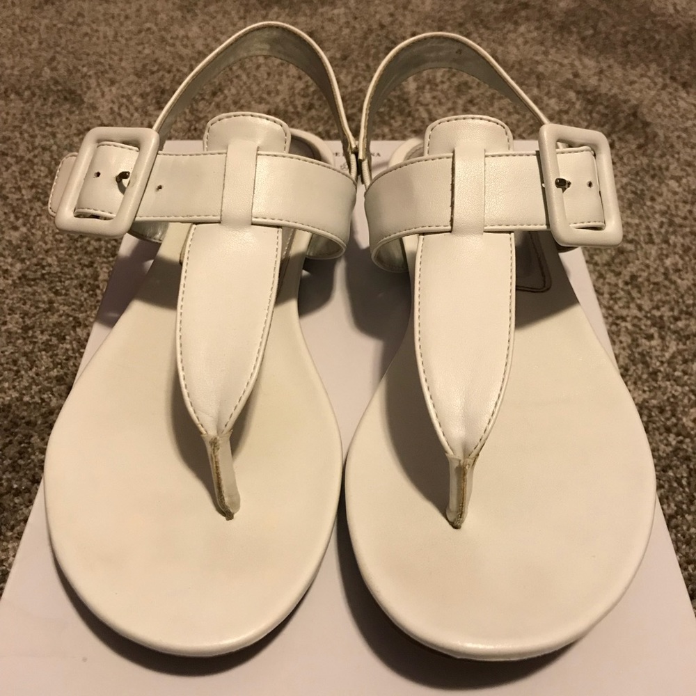 White sandals